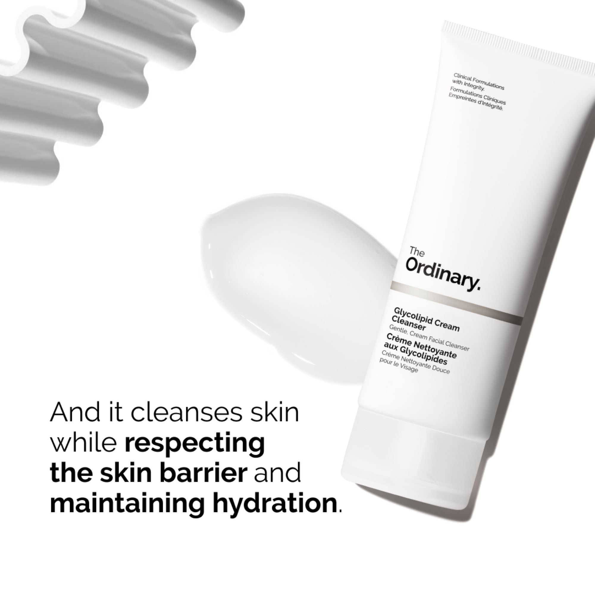 Glycolipid Cream Cleanser for Dry Skin and Makeup Removal