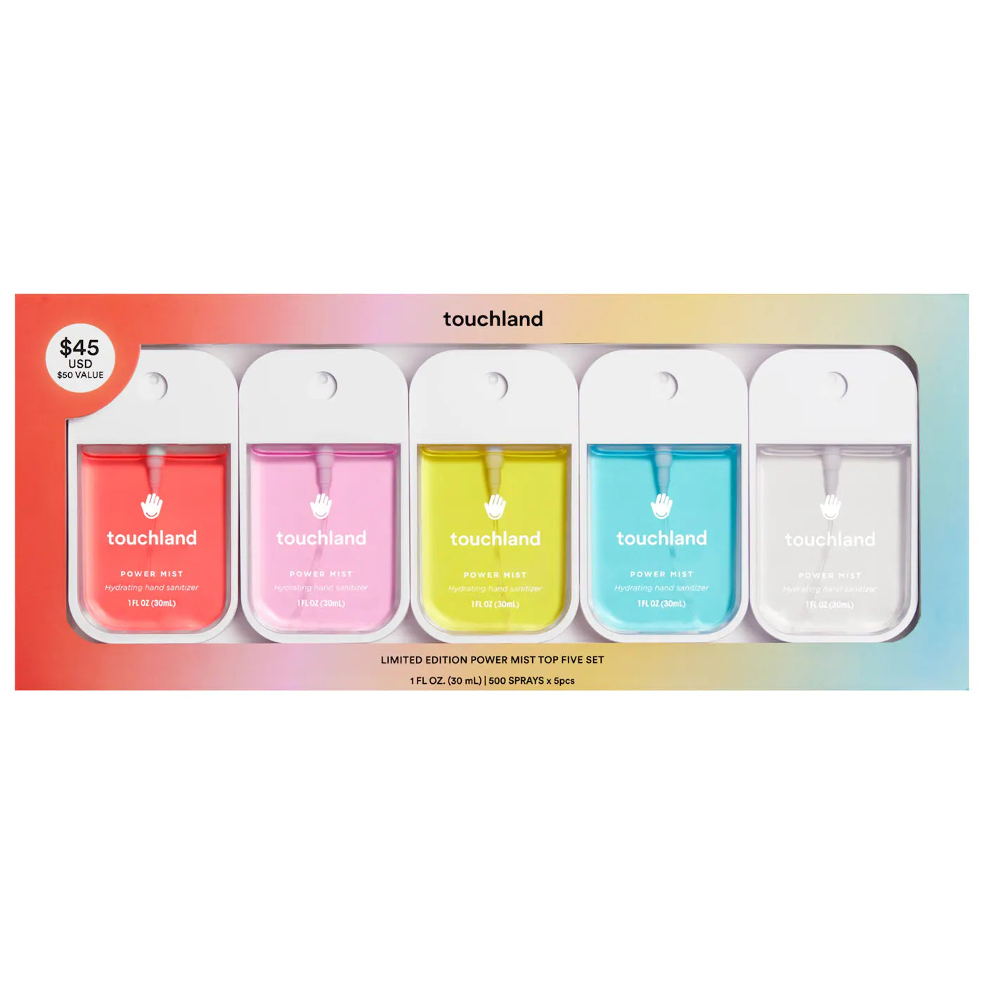Limited Edition Power Mist Hydrating Hand Sanitizer Top 5-Set