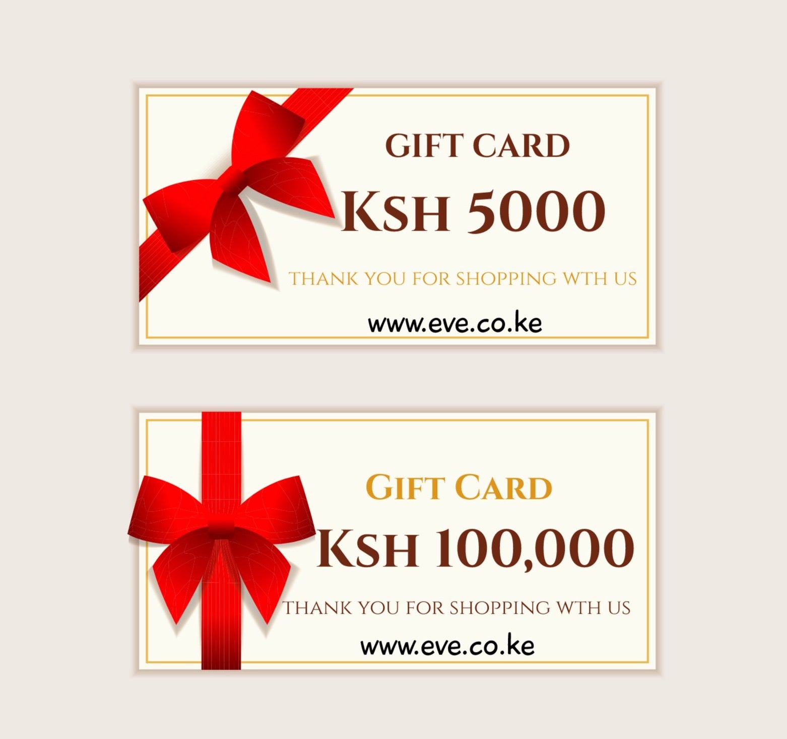 Physical Gift Cards