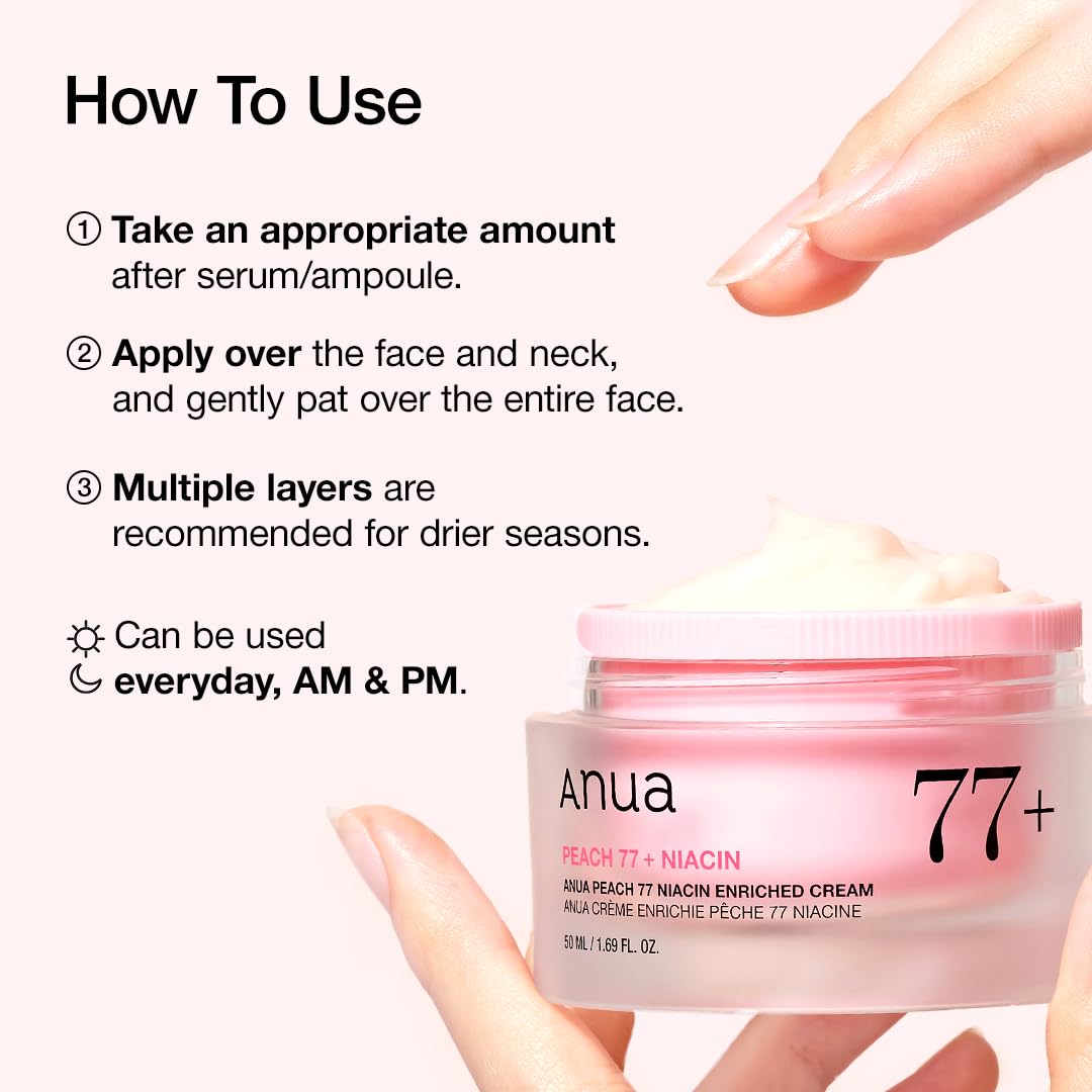 Anua Peach Niacinamide Cream, Face Moisturizer