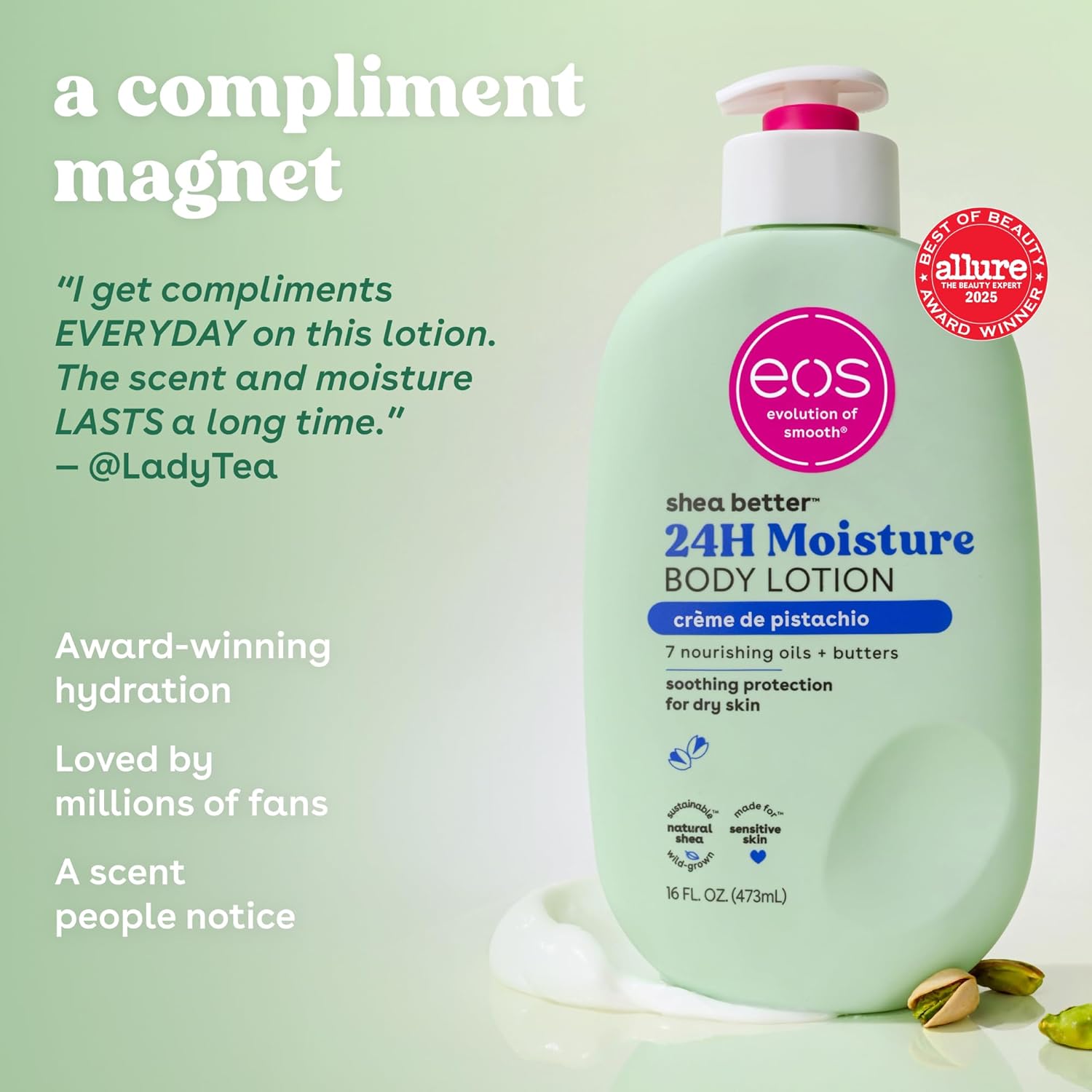 eos Shea Better Body Lotion- Pistachio