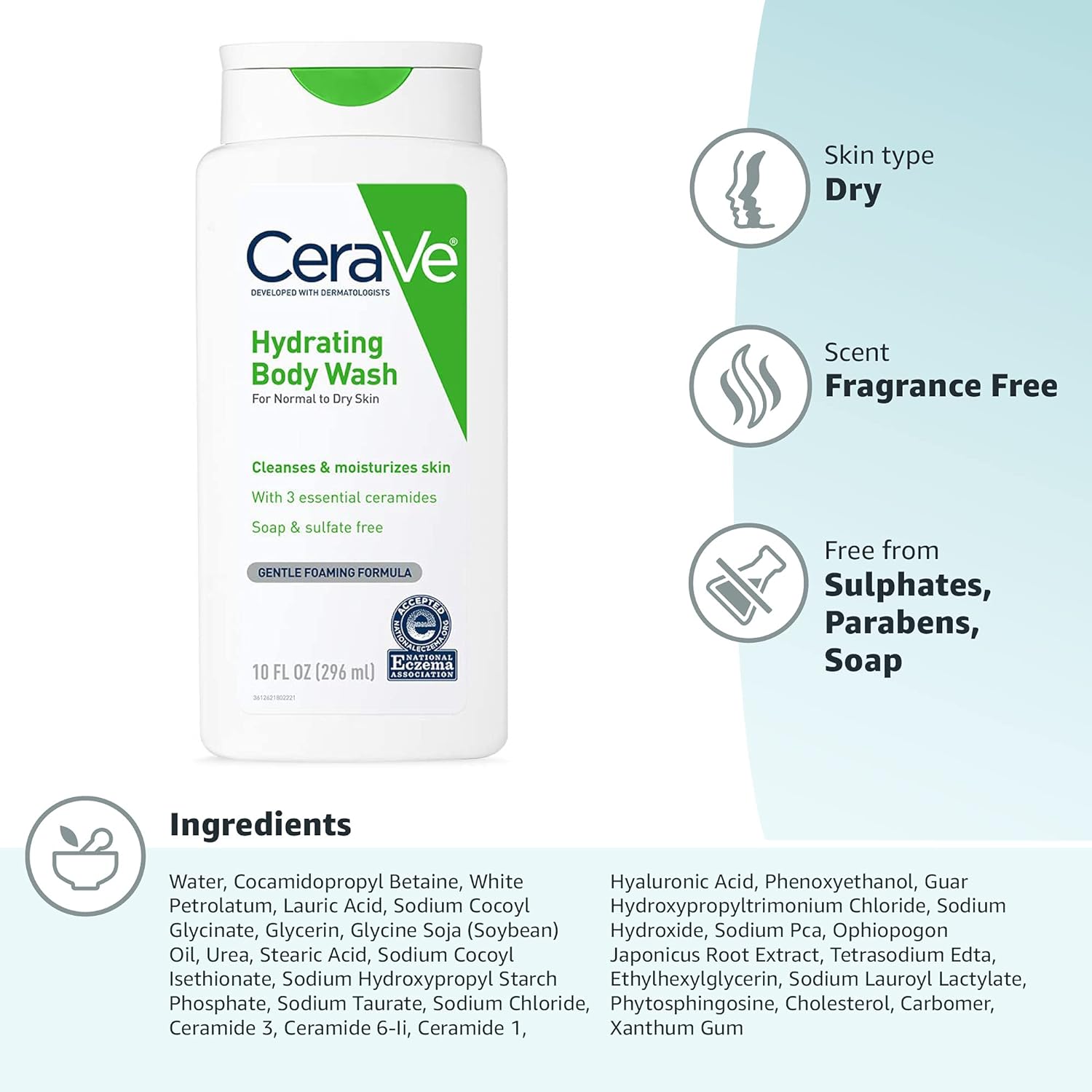 CeraVe Body Wash for Dry Skin