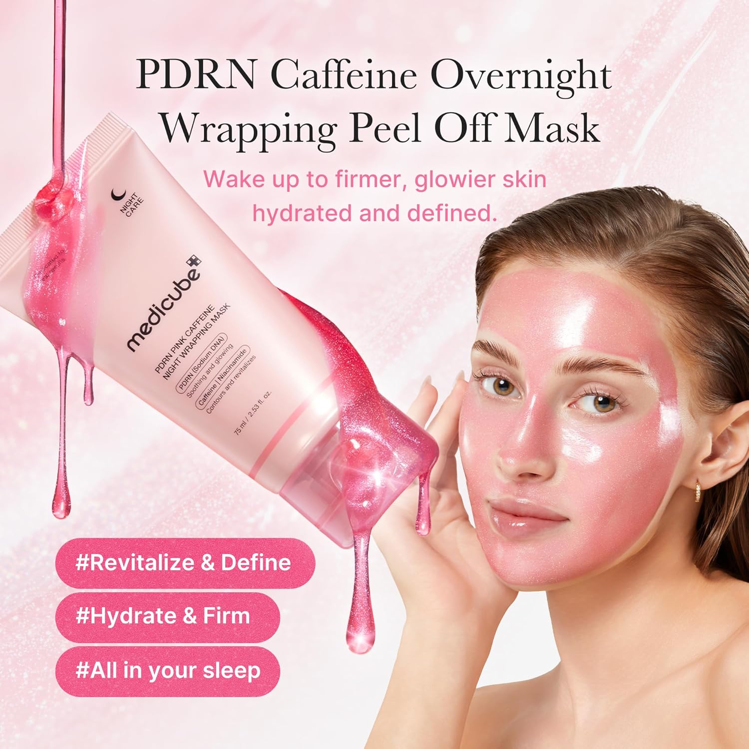 medicube PDRN Caffeine Overnight Wrapping  Mask