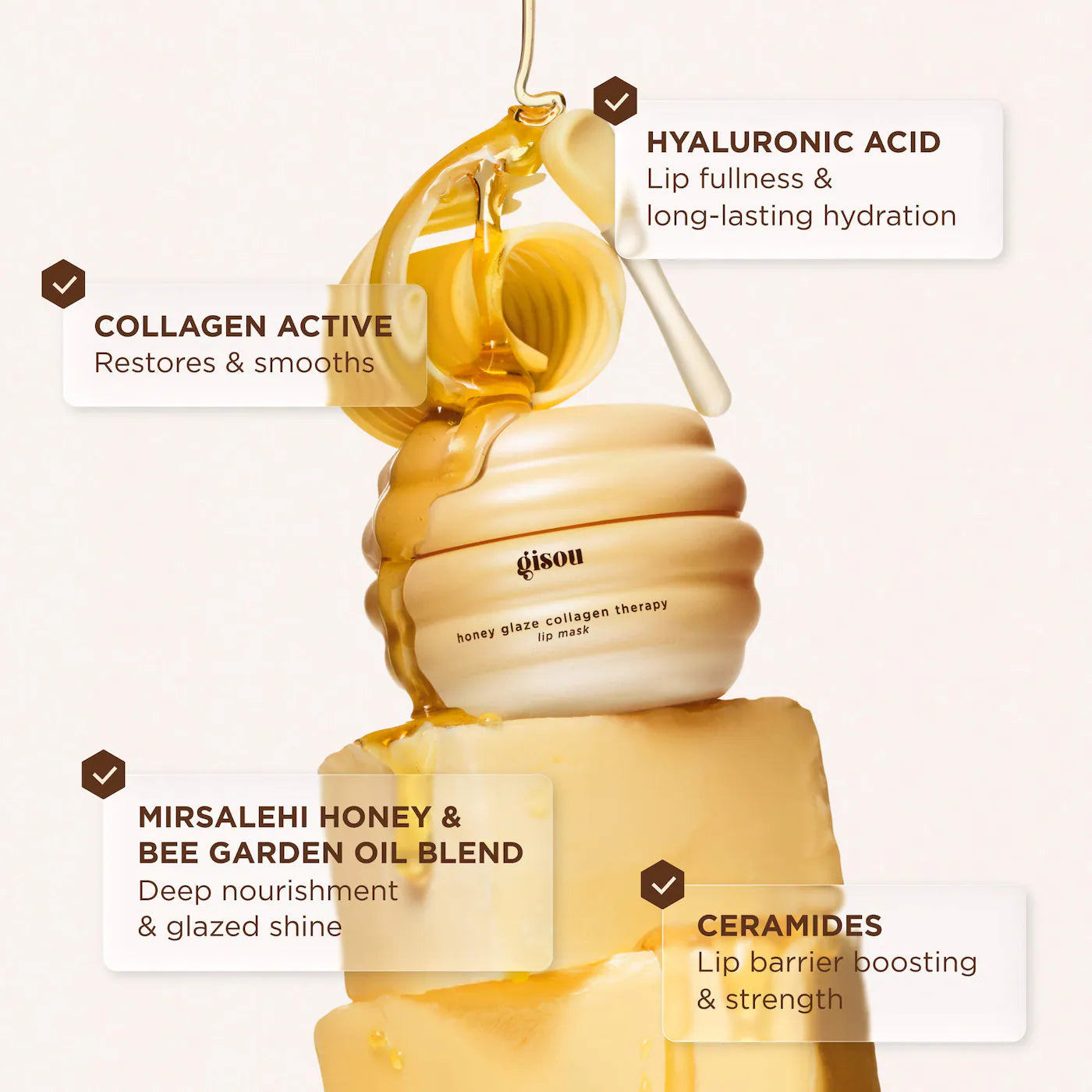 Gisou  Honey Glaze Collagen Therapy Lip Mask