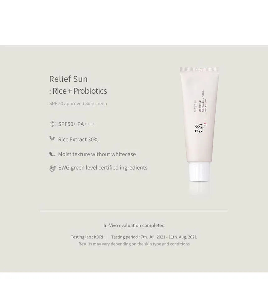Relief Sun : Rice + Probiotic SPF50+ PA++++ -
