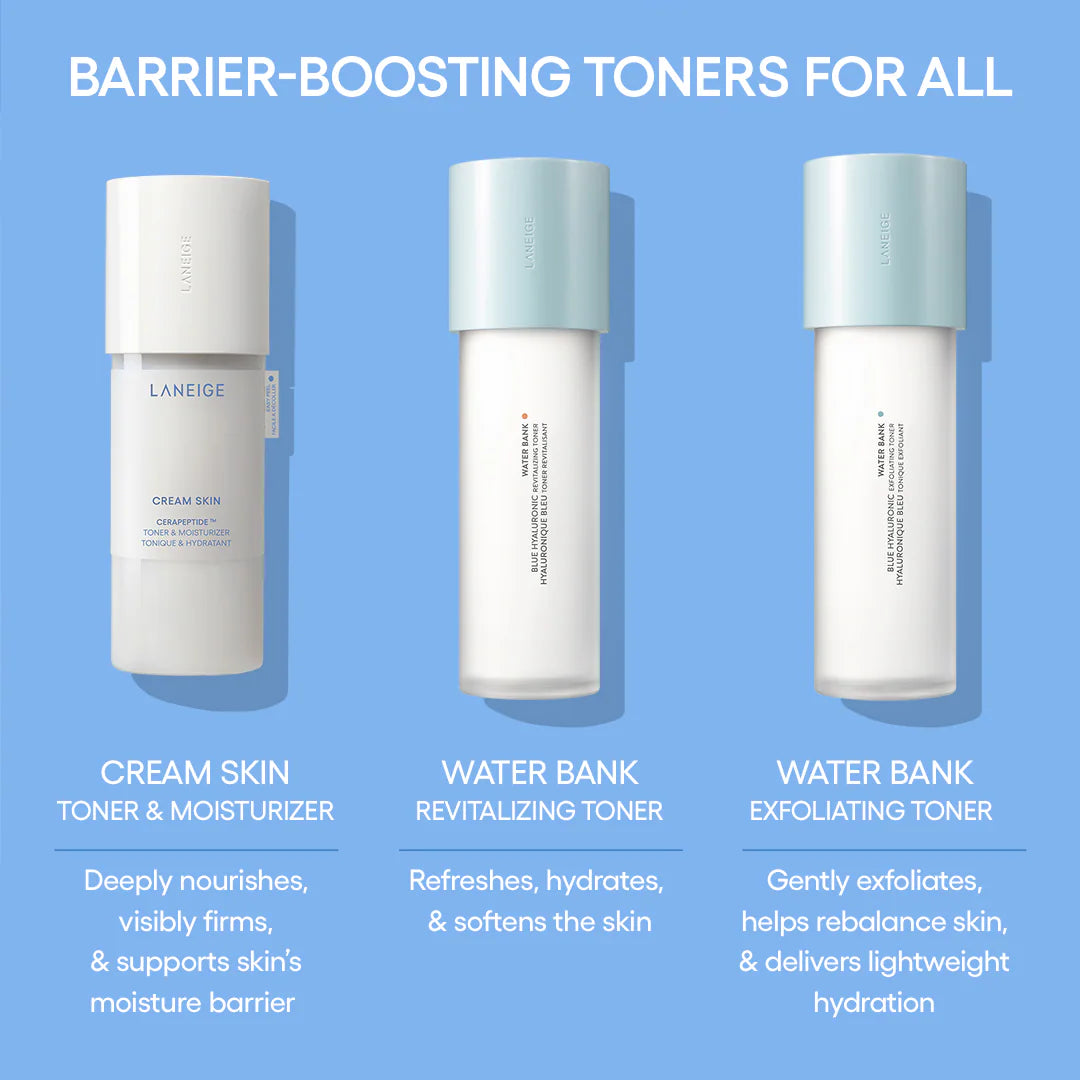 Cream Skin Refillable Toner & Moisturizer with Ceramides and Peptides