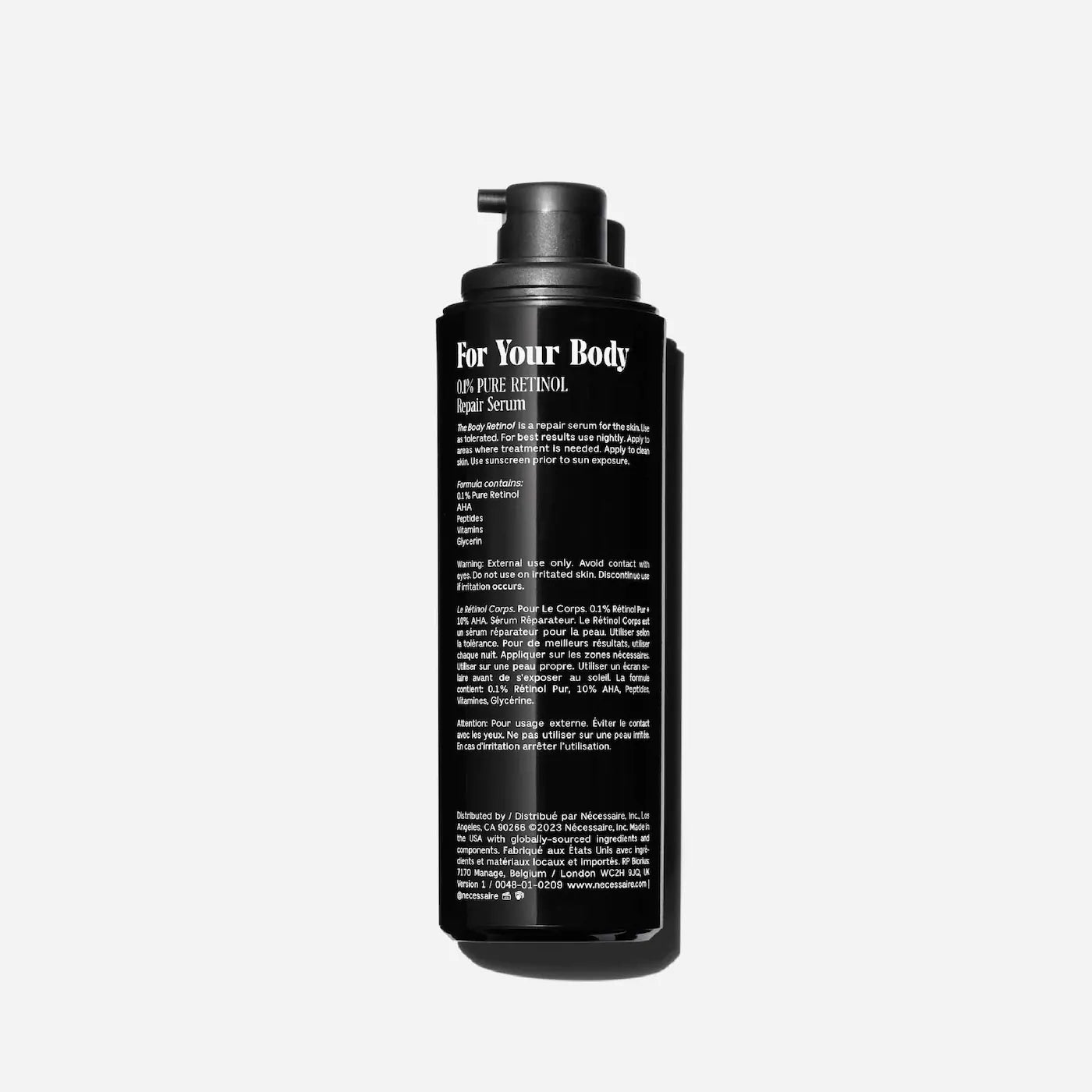 The Body Retinol - Repair Serum With 0.1% Pure Retinol, 10% AHA + 5 Peptides