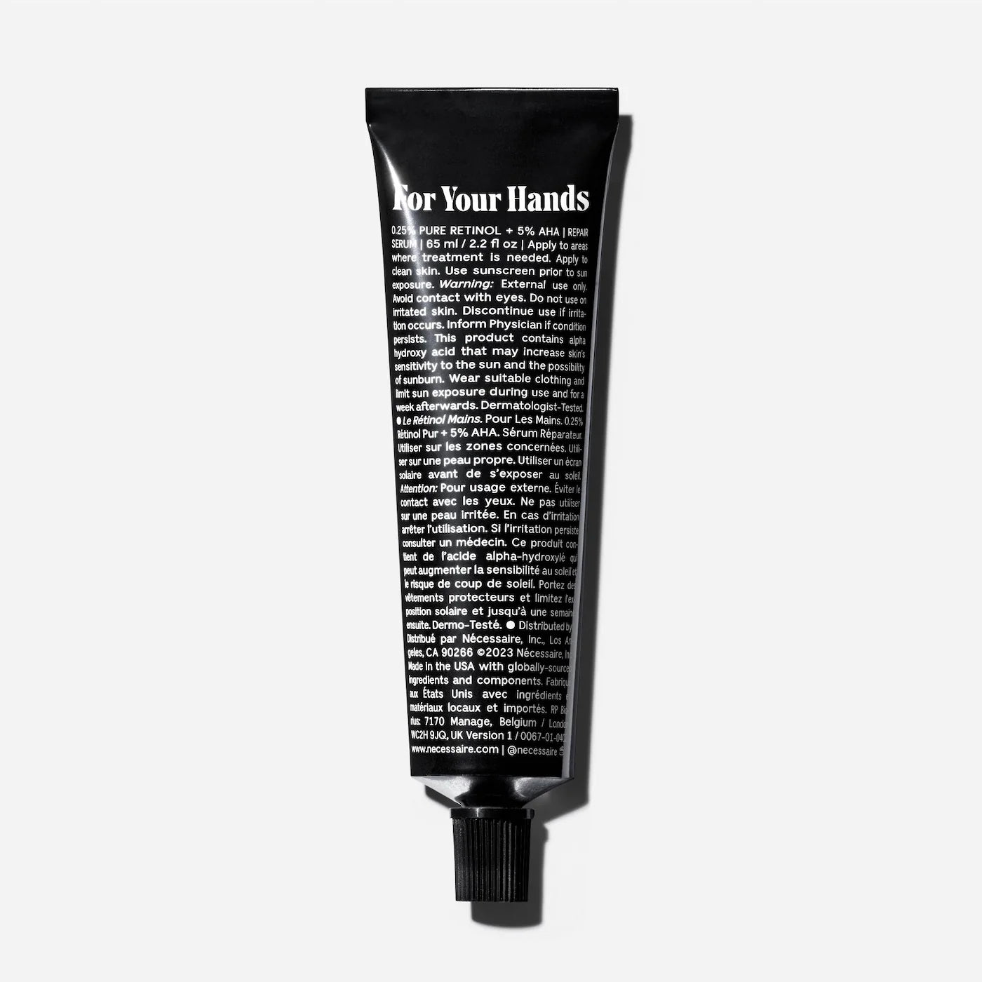 The Hand Retinol - Repair Serum with 0.25% Pure Retinol, 5% AHA + 10 Peptides