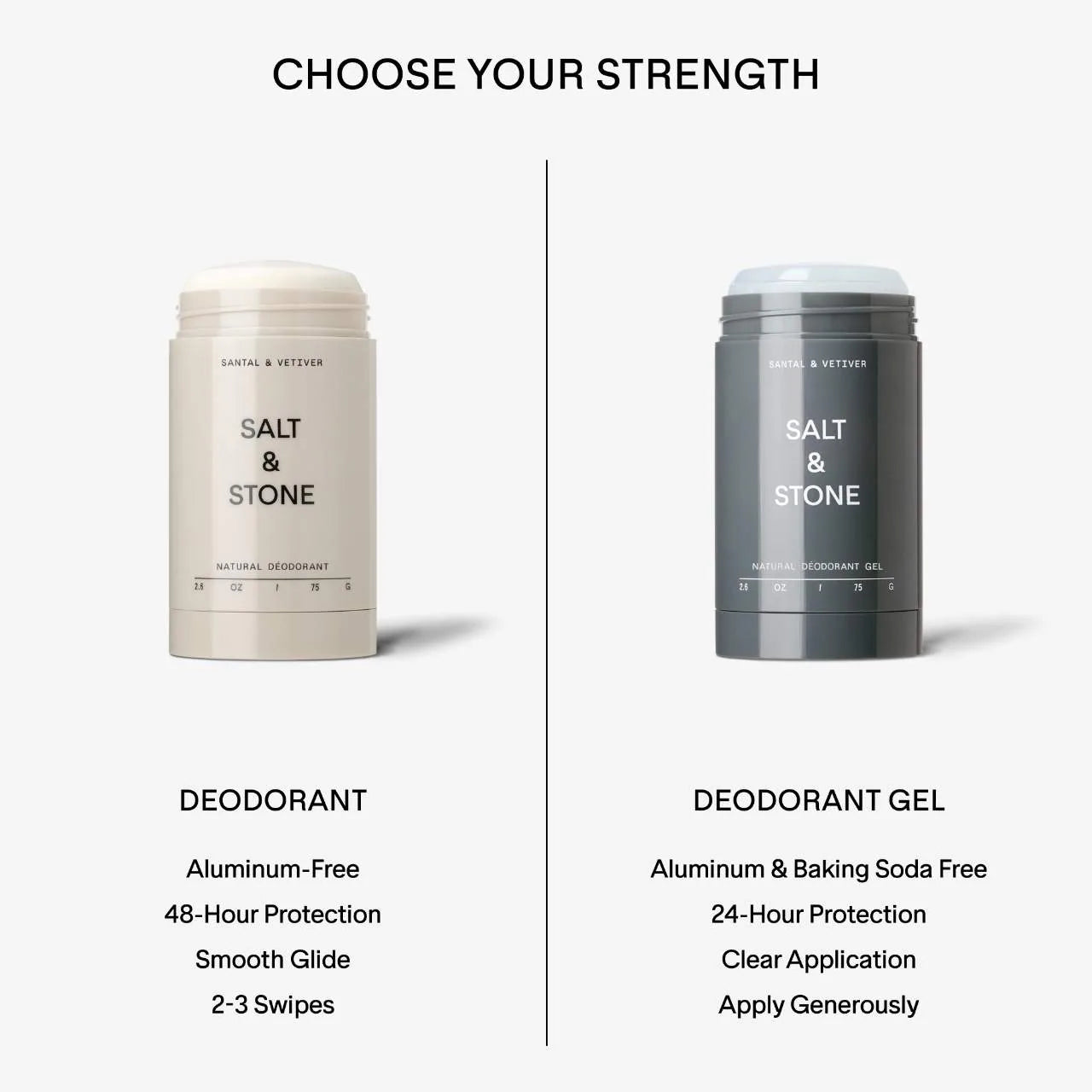 Santal & Vetiver Aluminum-Free Clear Gel Deodorant for Sensitive Skin