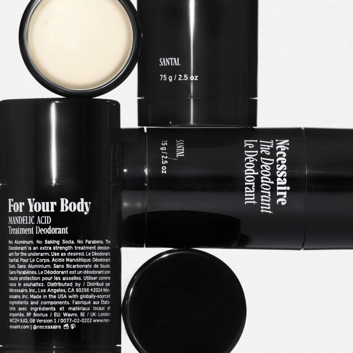Santal Deodorant - Aluminum-Free Extra-Strength Mandelic Acid Deodorant