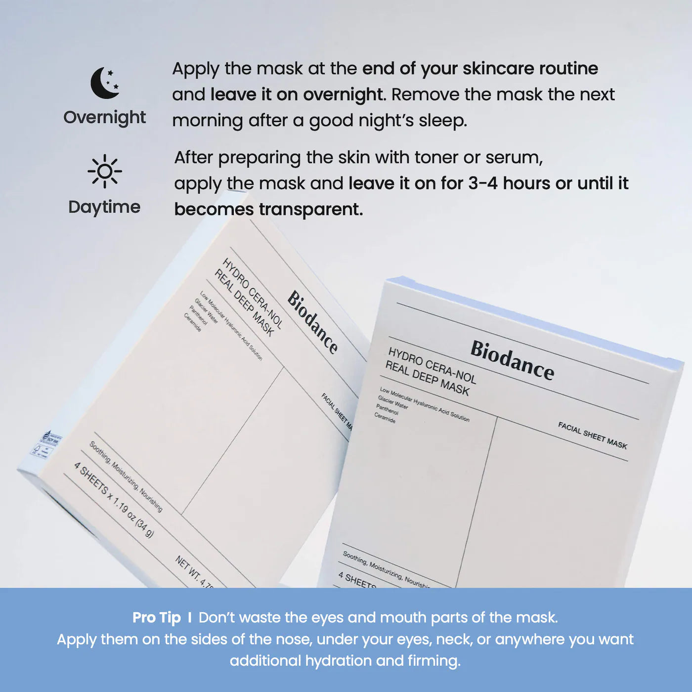 Hydro Cera-nol Real Deep Mask - 4 pack for Dryness Relief & Redness Soothing