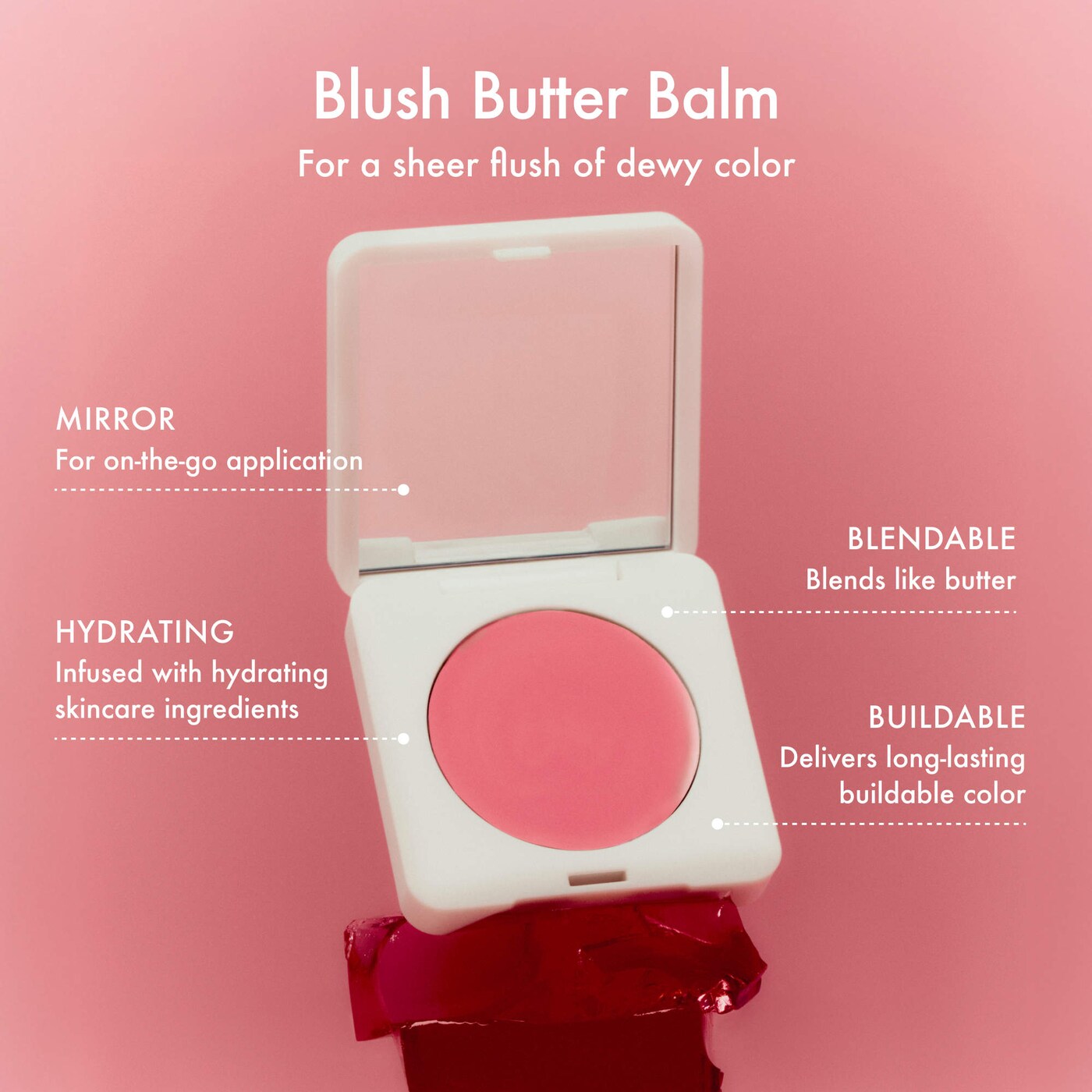 Blush Butter Balm Hydrating Cream Blush with Peptides