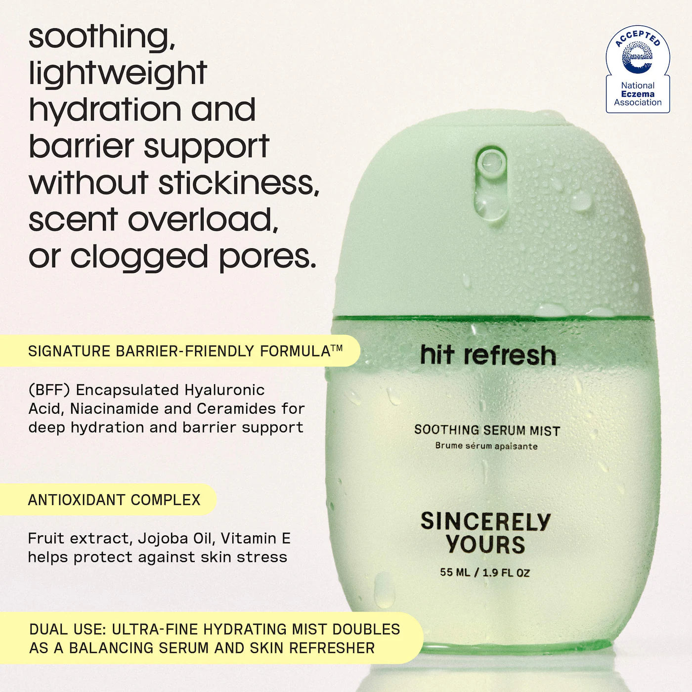 Hit Refresh Soothing and Hydrating Serum Mist with Cucumber Extract