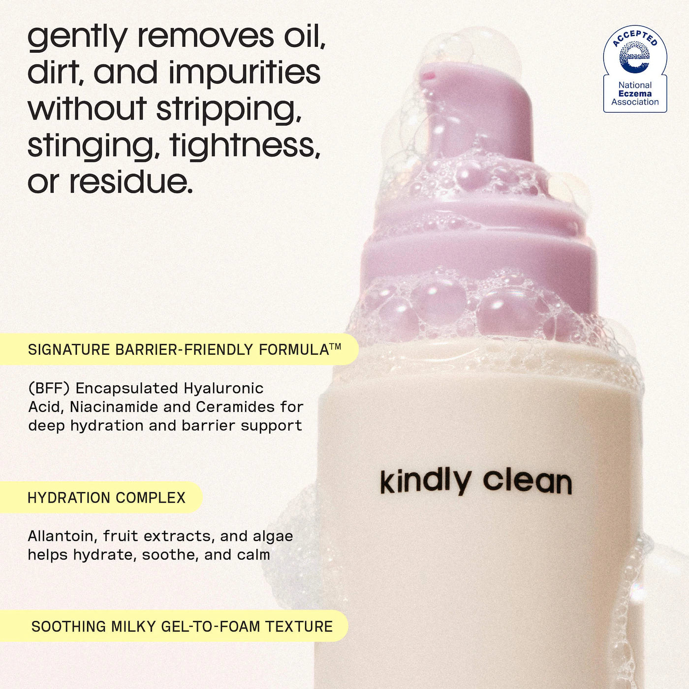 Kindly Clean Hydrating and Soothing Foaming Gel Cleanser