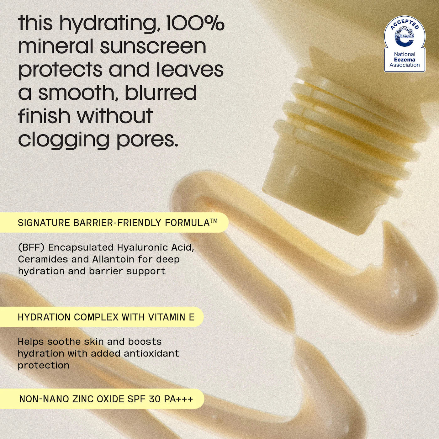 Sunny Side Up Hydrating Mineral Sunscreen, Broad Spectrum Protection SPF 30 PA+++