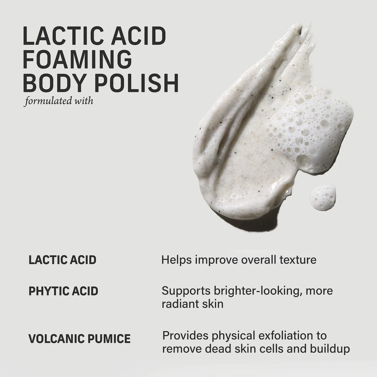 Lactic Acid Foaming Body Polish and Wash