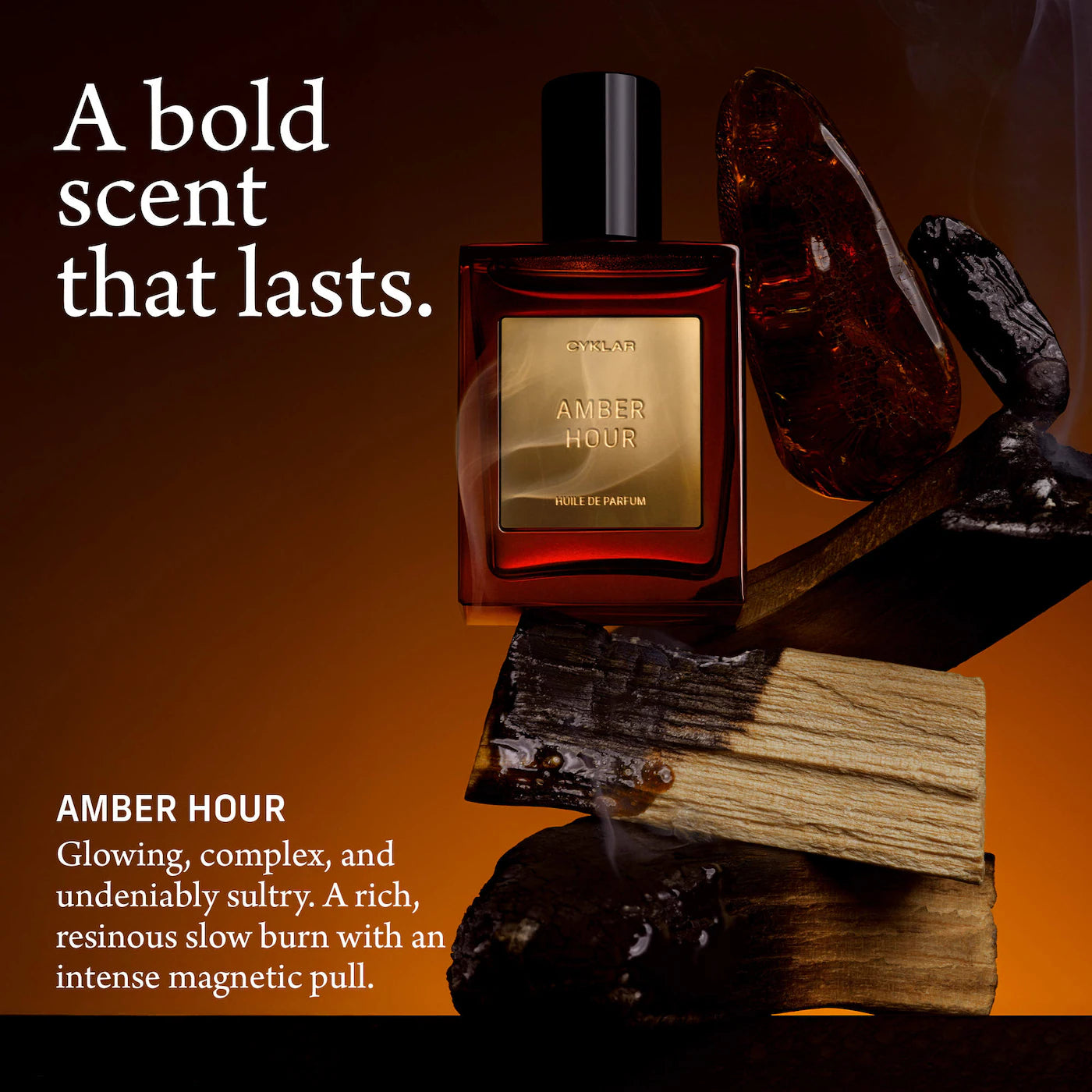 Amber Hour Roll-On Perfume Oil with Palo Santo and Tonka Bean