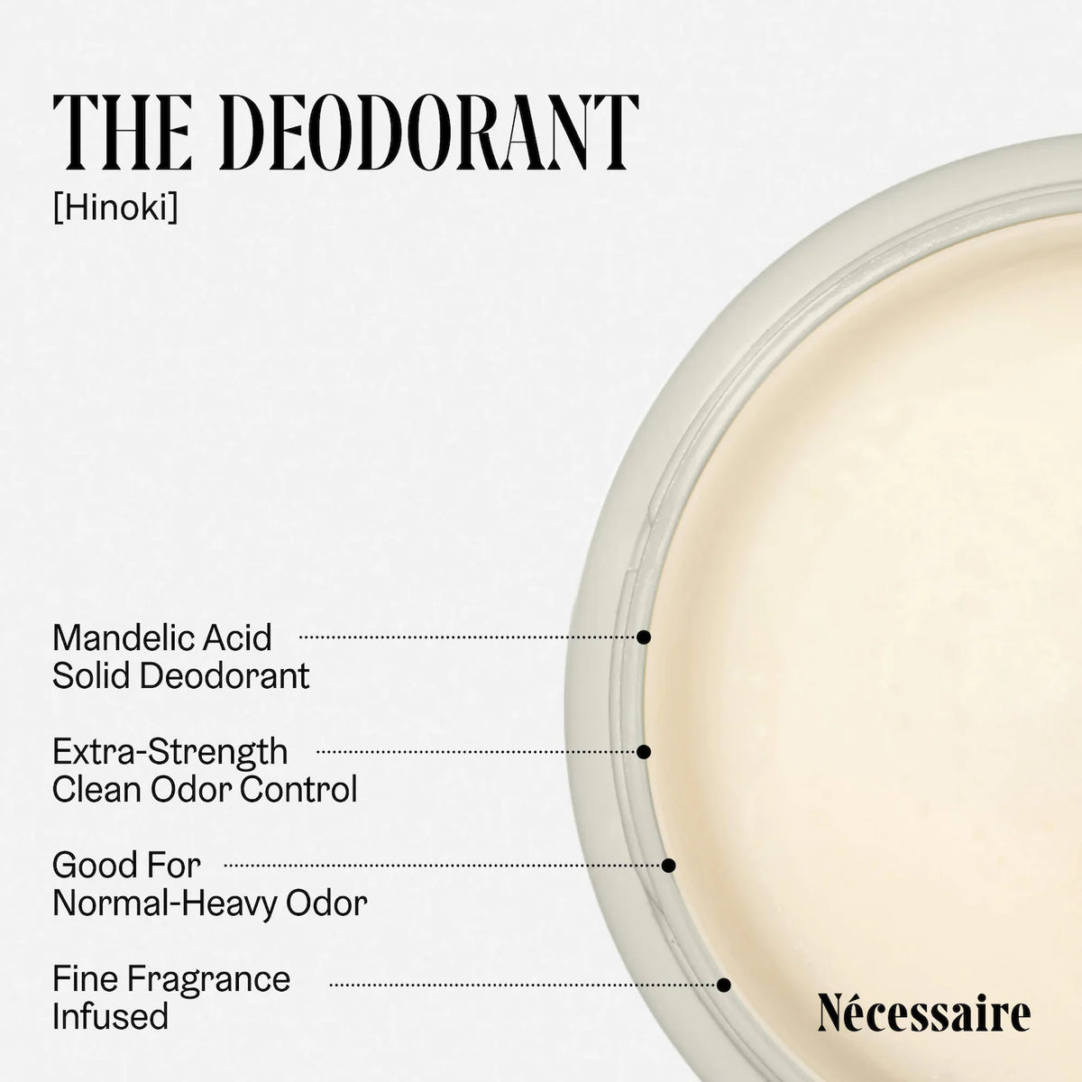 Hinoki Deodorant - Aluminum-Free Extra-Strength Mandelic Acid Deodorant