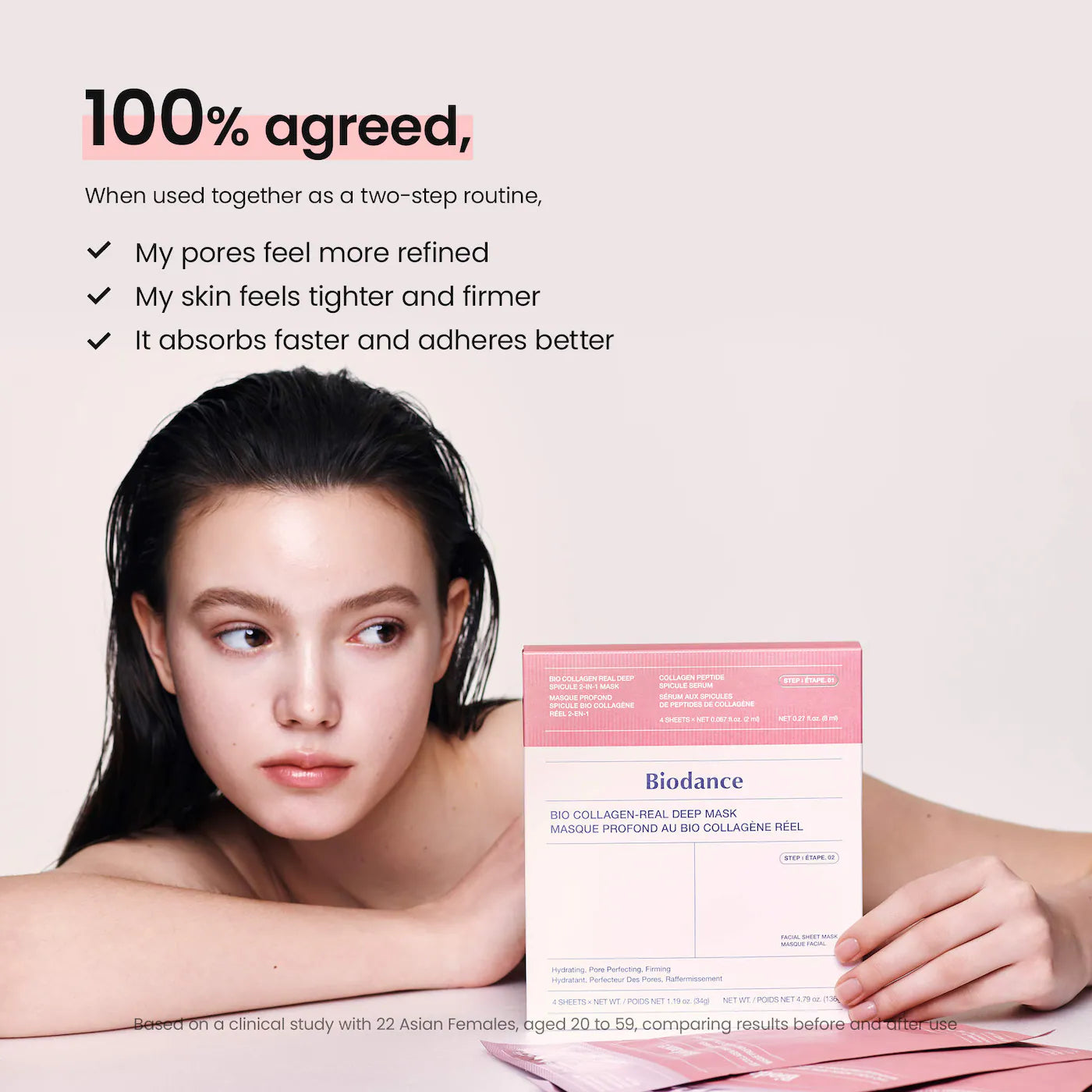Biodance Bio Collagen Real Deep Spicule 2 Step Mask - 4 Pack for Glow & Pore Care