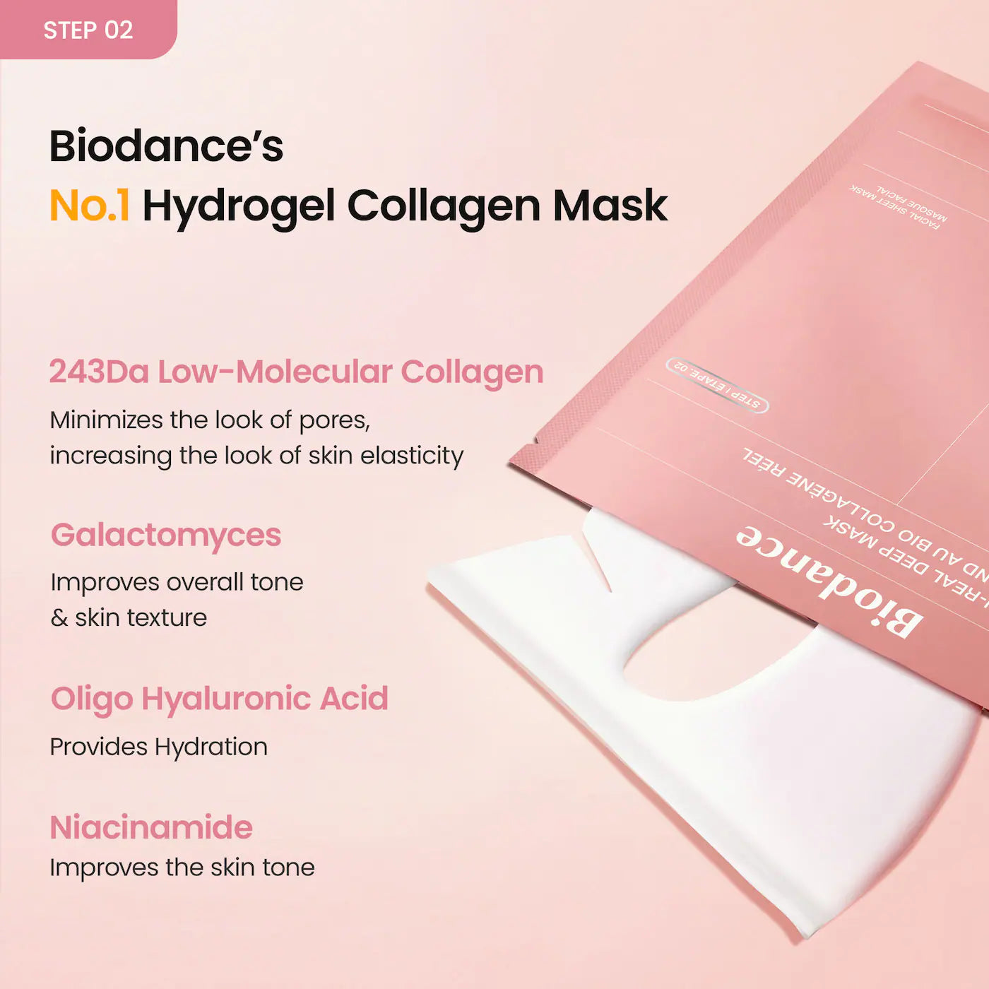Biodance Bio Collagen Real Deep Spicule 2 Step Mask - 4 Pack for Glow & Pore Care