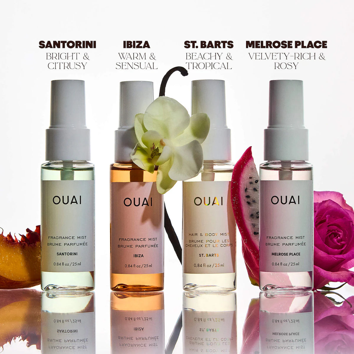 Mini St. Barts, Ibiza, Santorini & Melrose Hair & Body Mist Set